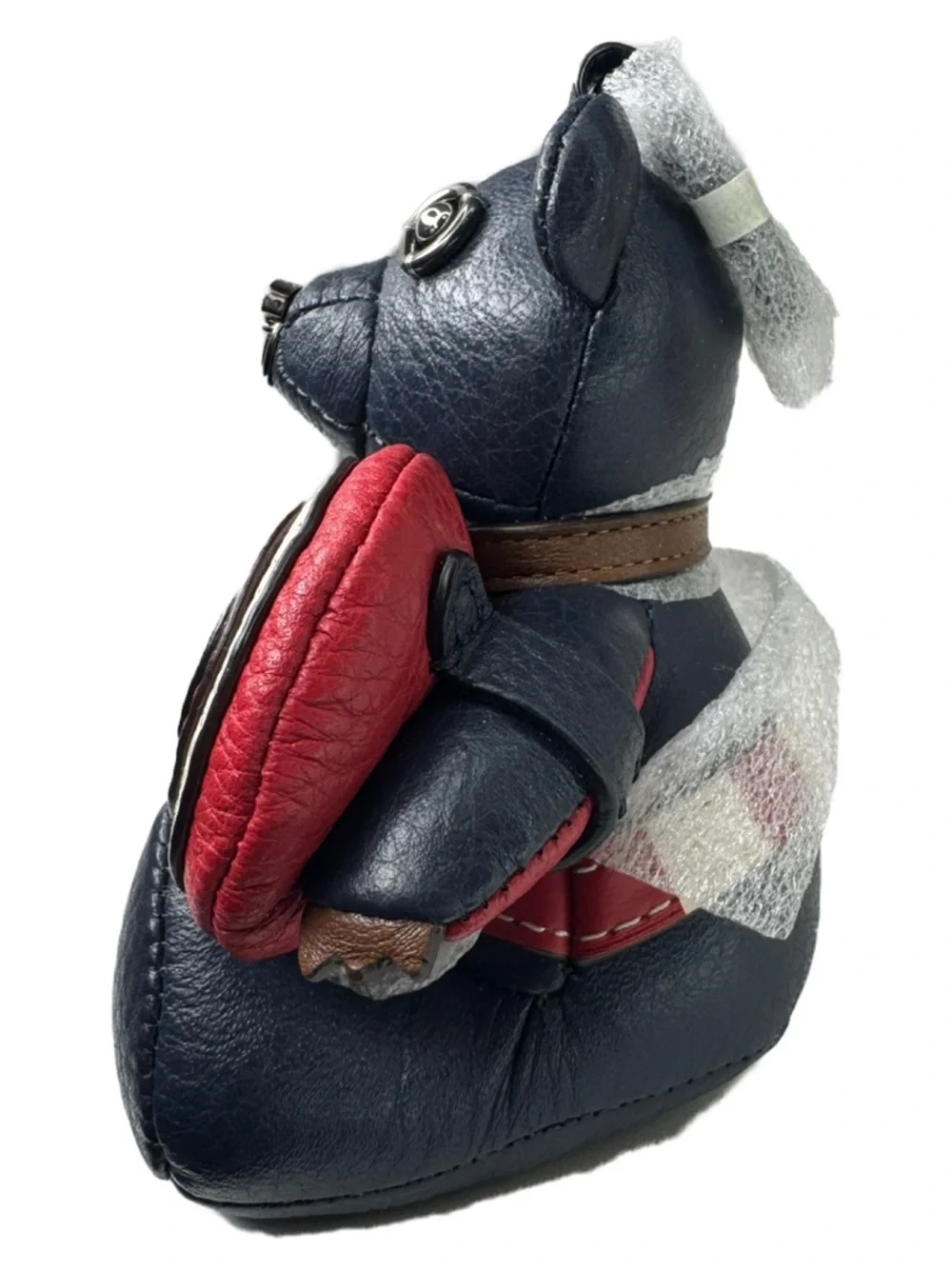 Coach Marvel Captain America Bear Leather Bag Charm Keychain Fob 2752